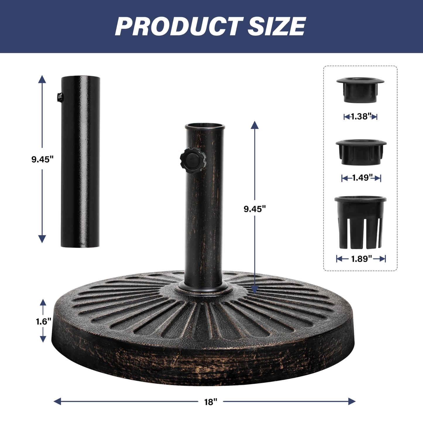YSSOA Umbrella Base Heavy Duty Stand