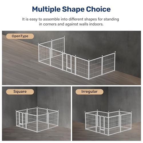 Simple Deluxe Dog Playpen, Heavy Duty Metal Pet Playpen Indoor Outdoor