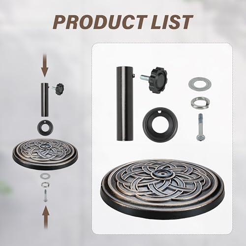 HealSmart 24.2 lbs Heavy Duty Umbrella Base
