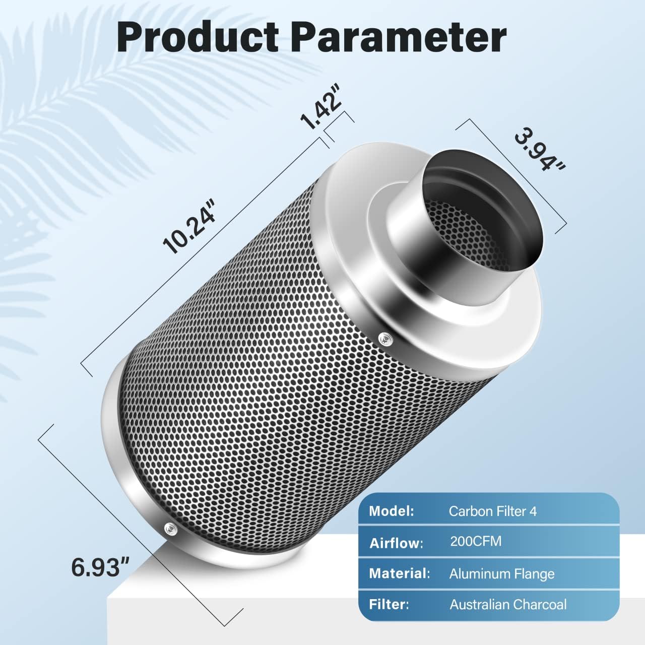 iPower 4 Inch 195 CFM Inline Duct Ventilation Fan Combo