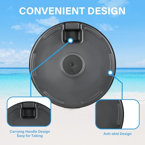 HealSmart 7.5ft Patio Umbrella with Push Button Tilt/Crank, Outdoor Table Market Yard Umbrella, 6 Sturdy Ribs for Garden, Deck, Backyard, Pool