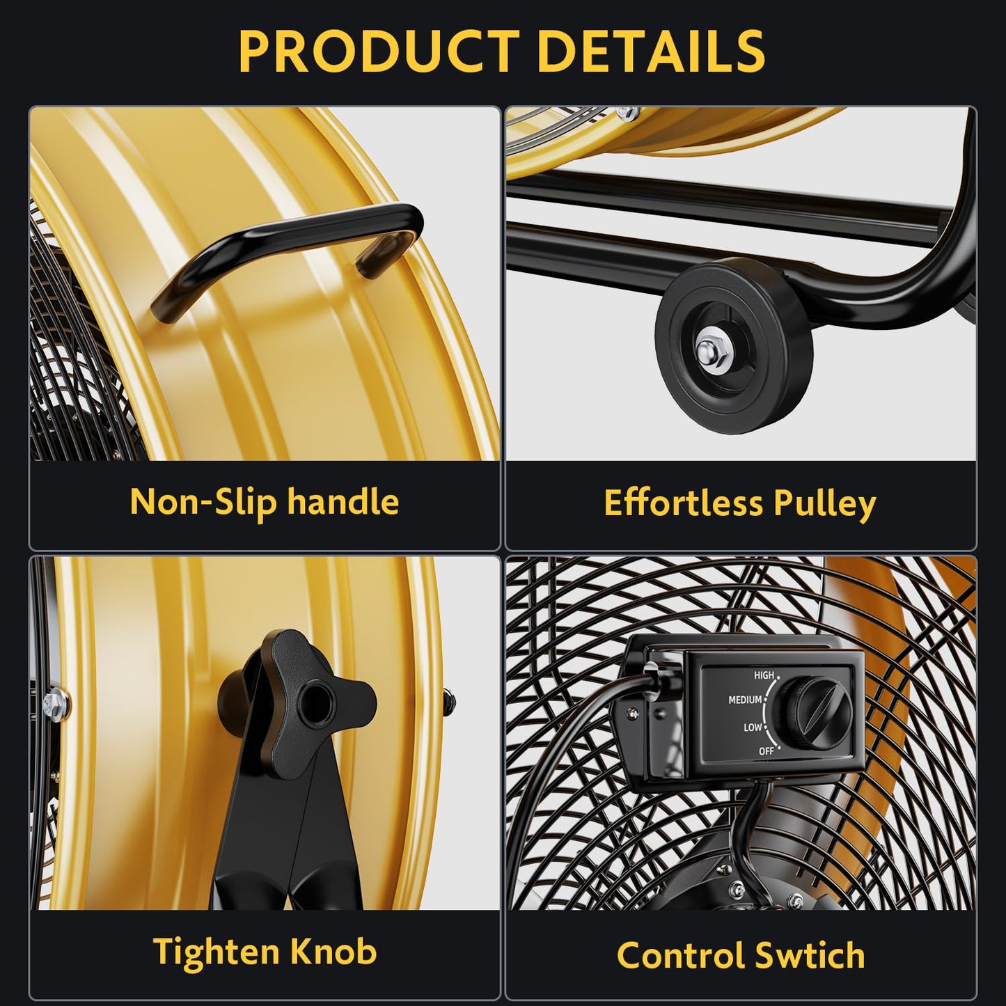 Simple Deluxe Wall-Mount Fan
