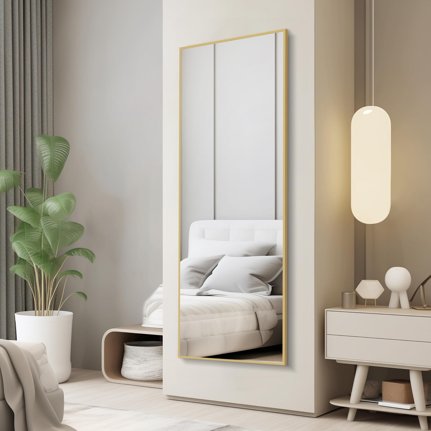 Simple Deluxe Arched Wall Mirror Full Length