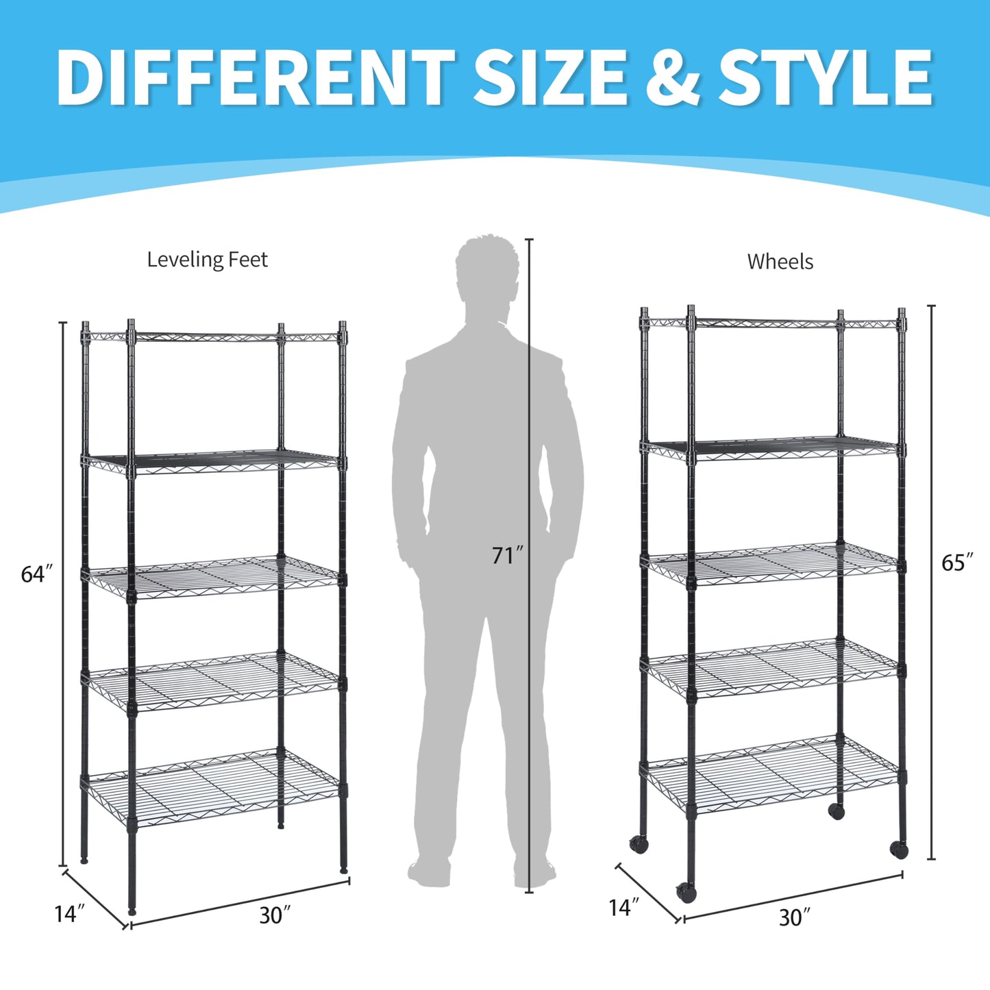 HealSmart Heavy Duty Storage Shelves