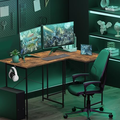 YSSOA Work Study Writing Student Kids Bedroom Wood Modern Simple Table with Headphone Hooks