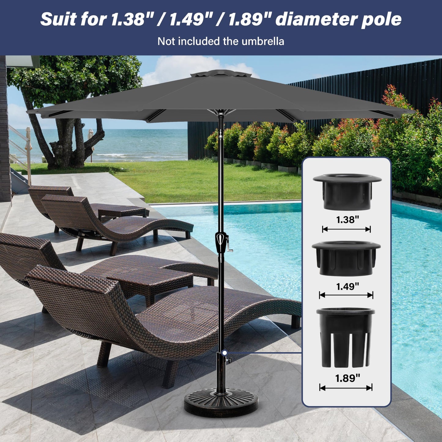 YSSOA Umbrella Base Heavy Duty Stand