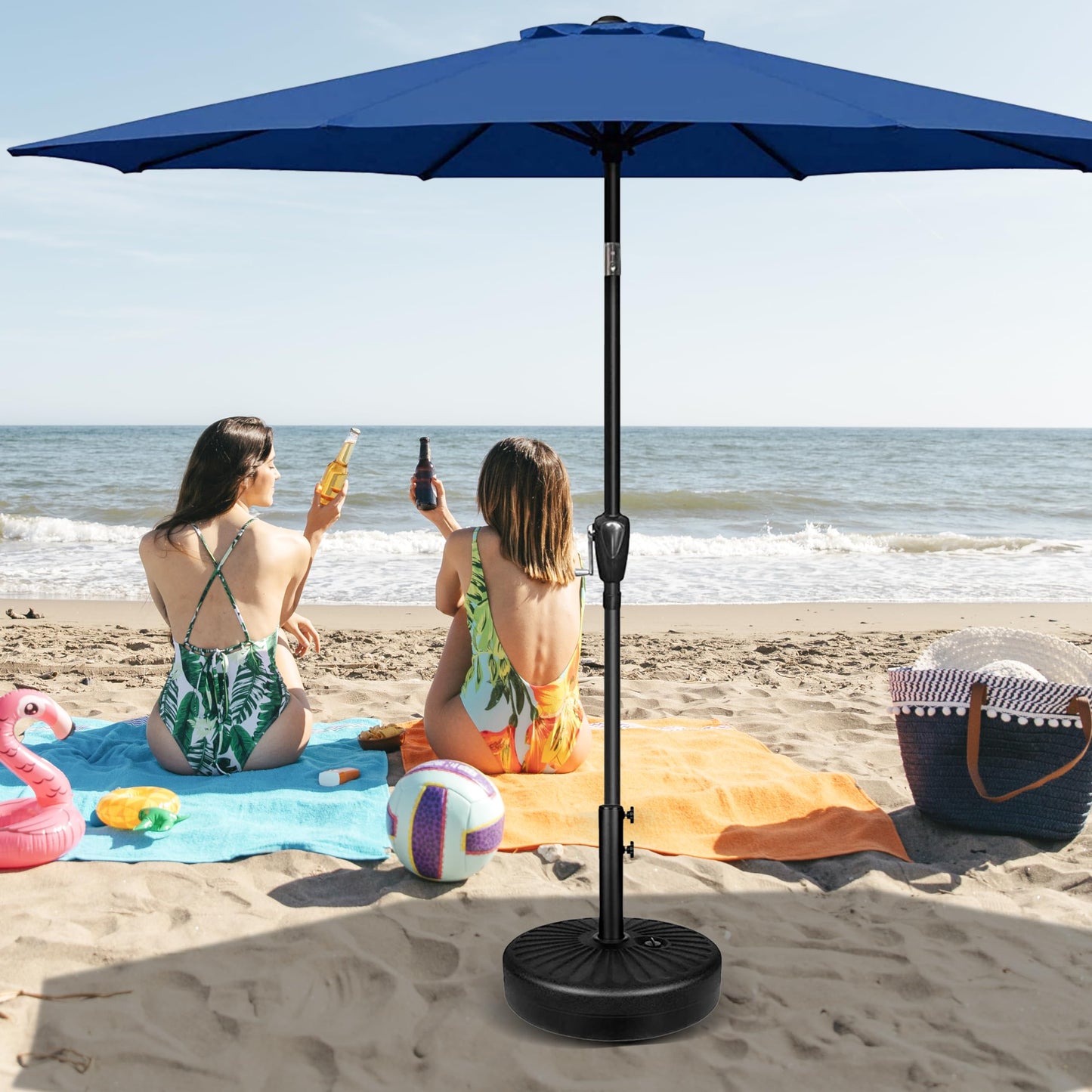 InfiniPower 20Inch 50Lbs Capacity Fillable Heavy Duty Umbrella Base Durable Stand for Outdoor Lawn, Patio, Deck, Poolside, Black