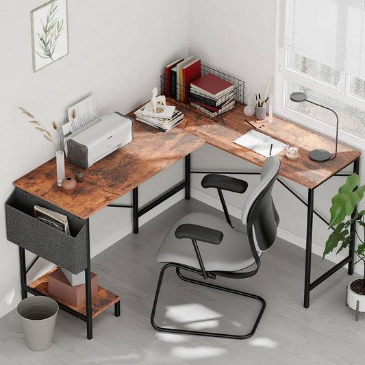 Simple Deluxe L Shaped Desk - Reversible Home Office Computer Desk,