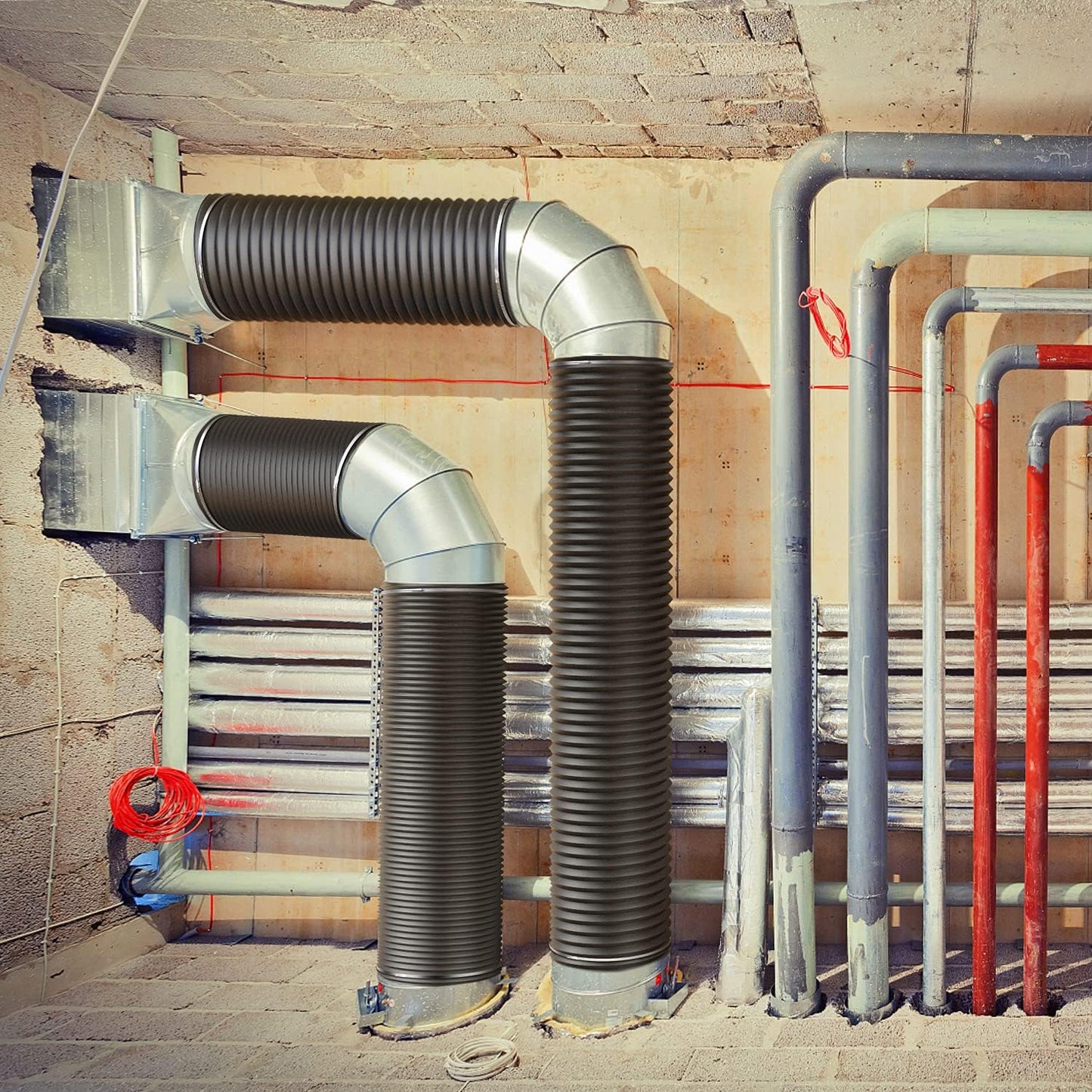 Simple Deluxe Aluminum Ducting and Adjustable Duct Clamps