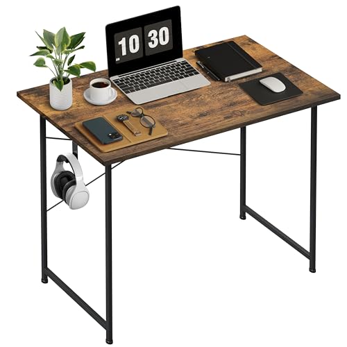 YSSOA Work Study Writing Student Kids Bedroom Wood Modern Simple Table with Headphone Hooks