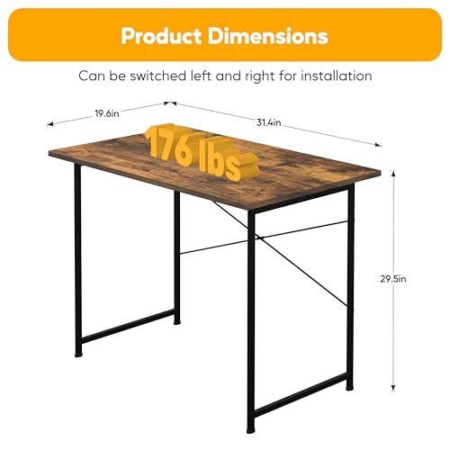 YSSOA Work Study Writing Student Kids Bedroom Wood Modern Simple Table with Headphone Hooks
