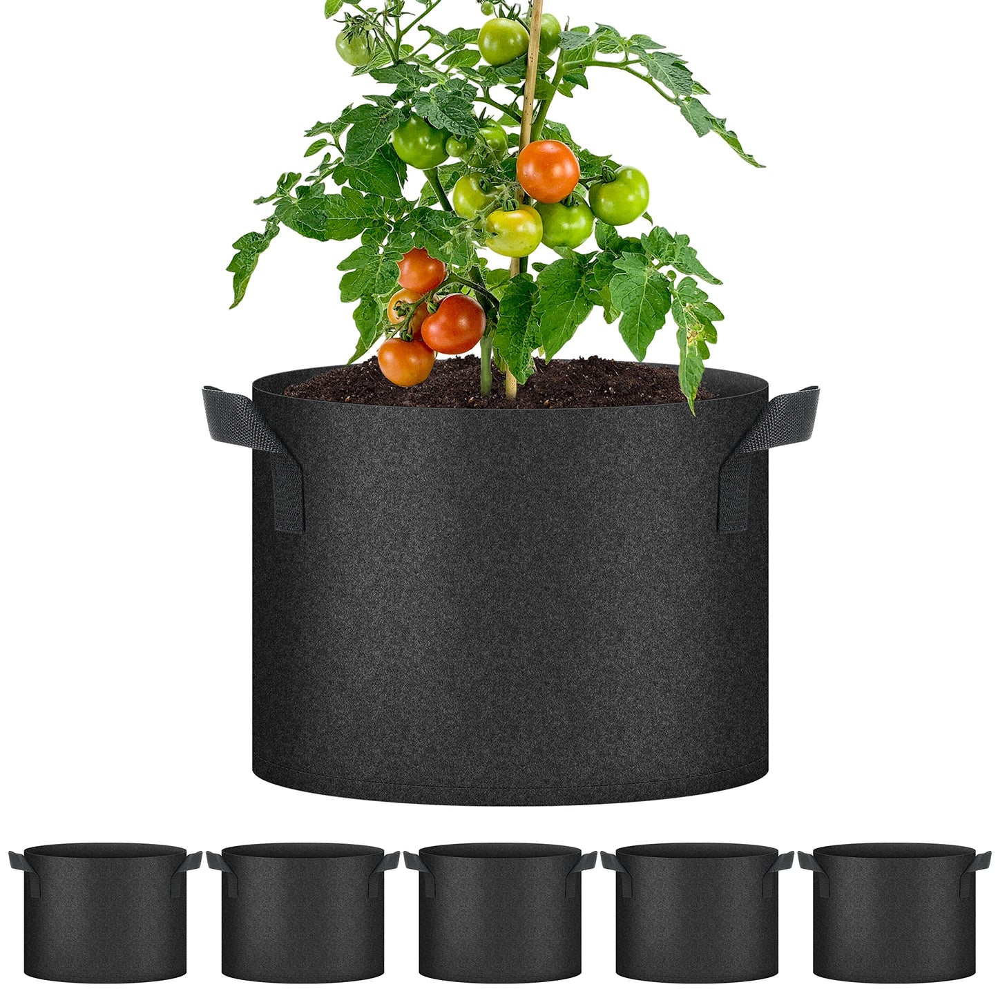 YSSOA Nonwoven Fabric Plant Pots with Handles,