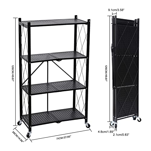 Simple Deluxe 3-Tier Folding Storage Shelves,