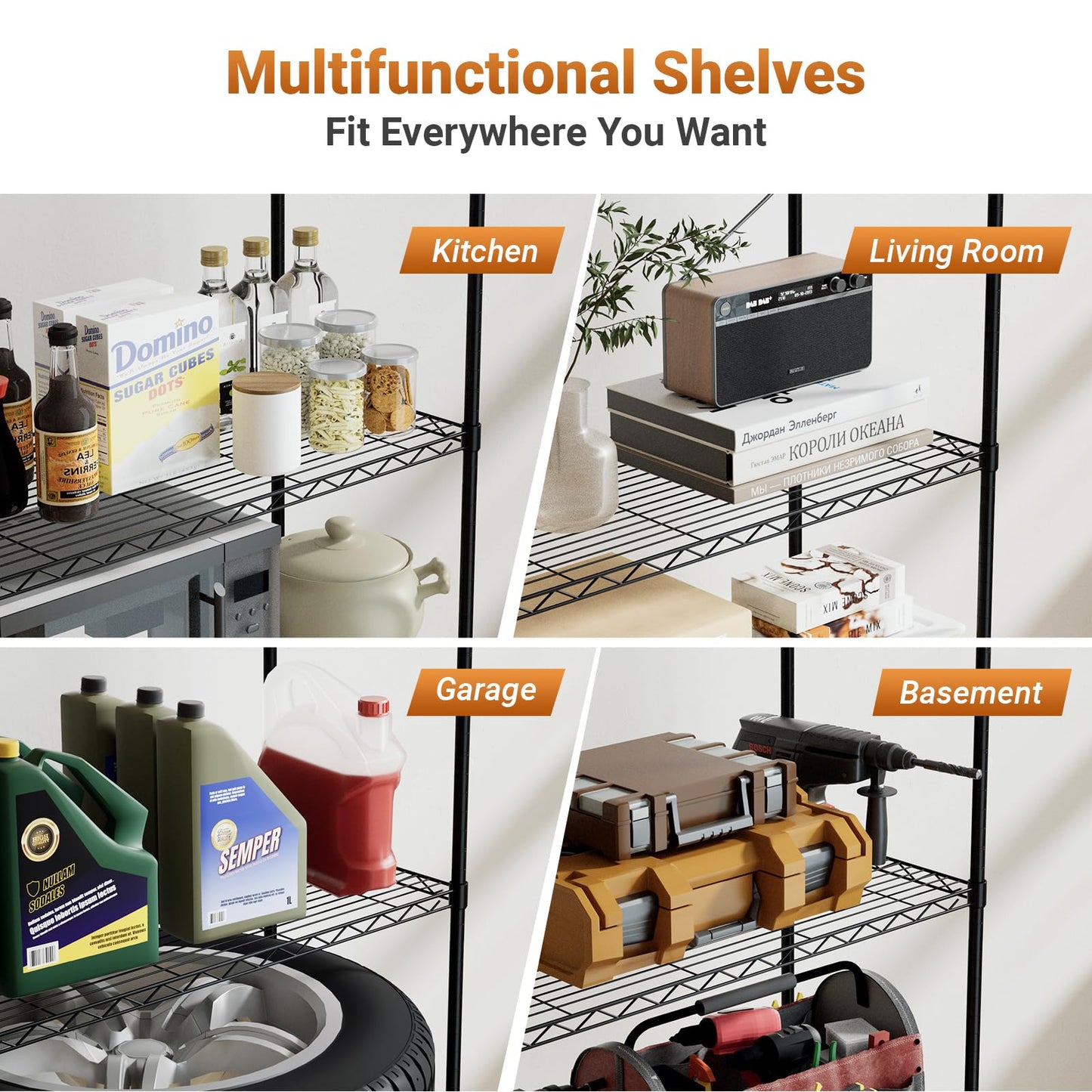 YSSOA Heavy Duty Storage Shelving Unit