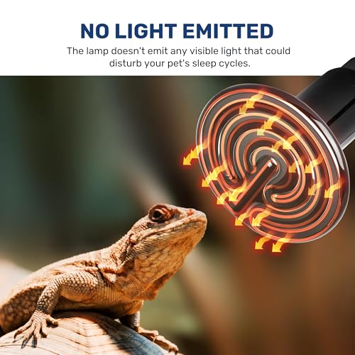 YSSOA Reptile Heat Lamp, Ceramic No Light Emitting Heat Bulbs, Suitable for Snake/Lizard/Spider, Incubating Chicken and Plant Growth