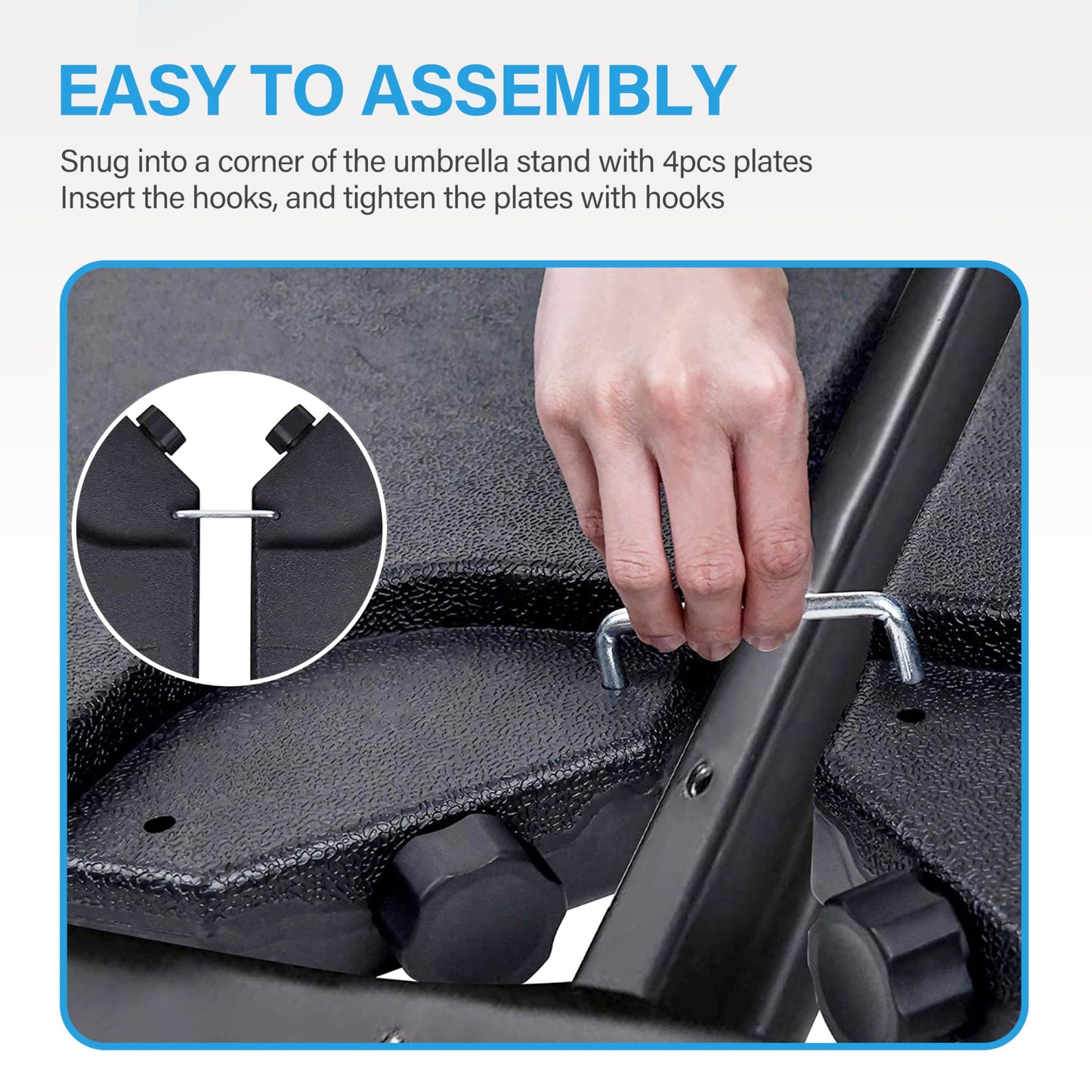 HealSmart 24.2 lbs Heavy Duty Umbrella Base