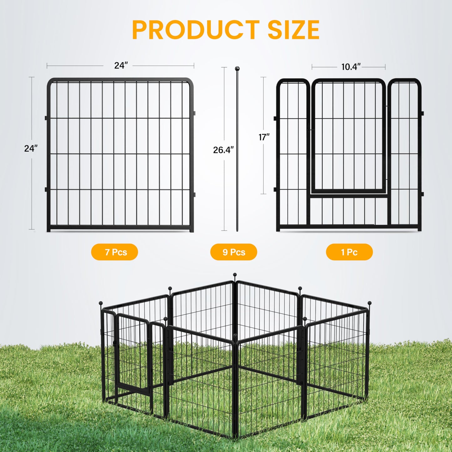 HealSmart Plastic/Metal Dog Playpen