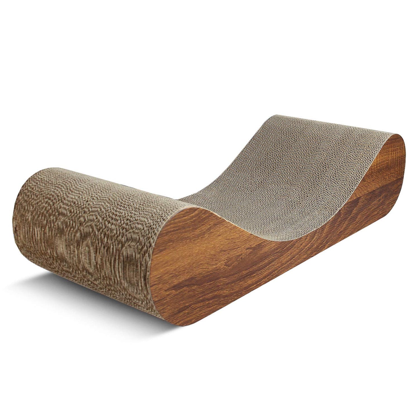 2 in 1 Cat Scratcher Cardboard Lounge Bed, Cat Scratching Pad, Durable Board Pads Prevents Furniture Damage,Large