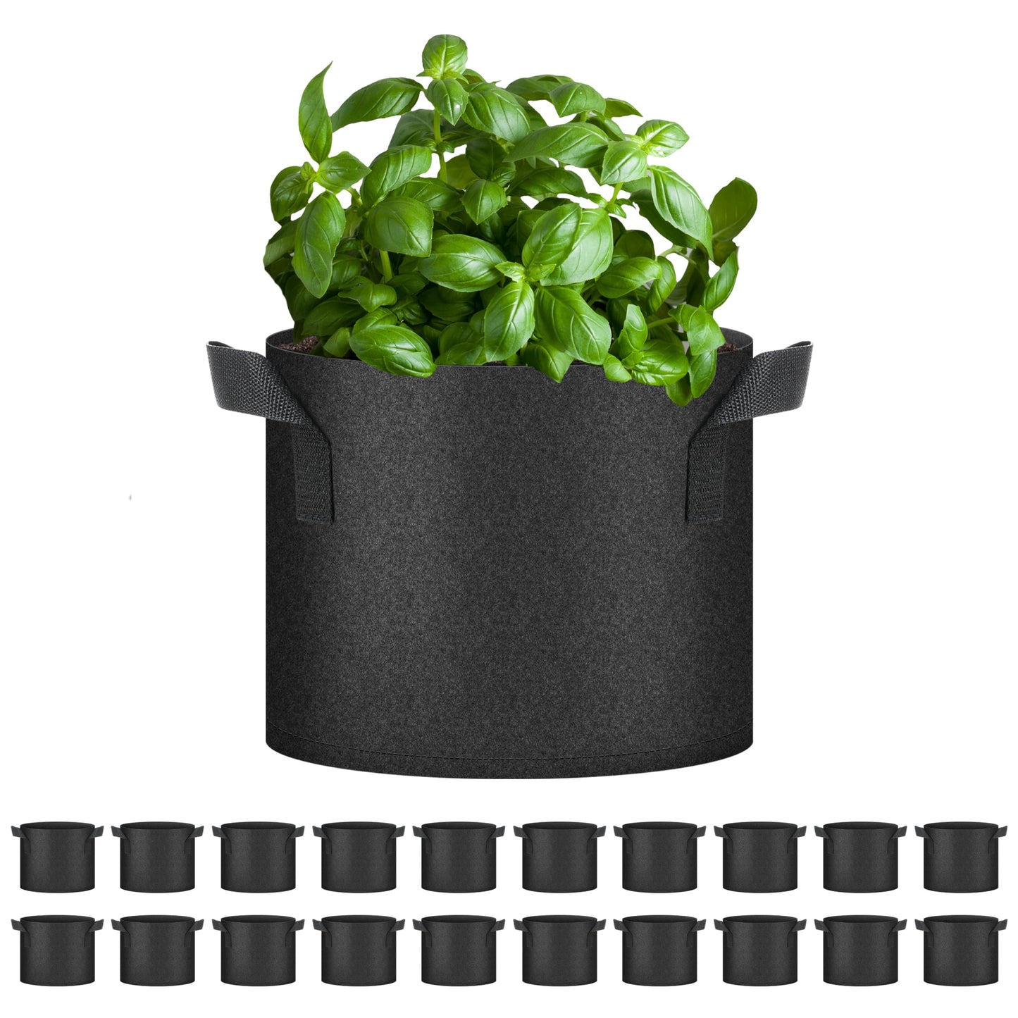 YSSOA Nonwoven Fabric Plant Pots with Handles,