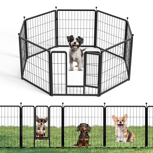 Decorative Garden Fence with Gate and Panels Heavy Duty Metal Animal Barrier Fence