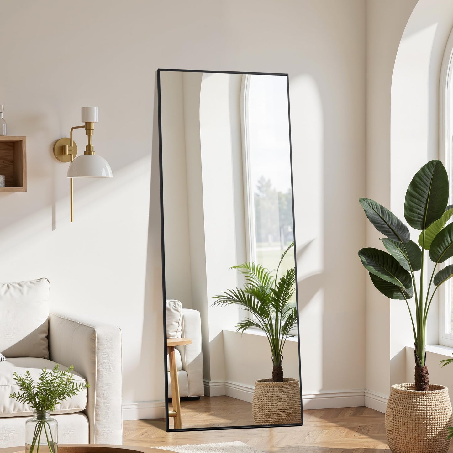 Simple Deluxe Arched Full Length Mirror