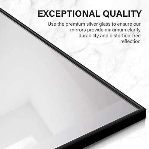 YSSOA Full Length Mirror, Floor Mirror with Stand,Wall-Mounted Dressing Mirror, Bedroom Mirror