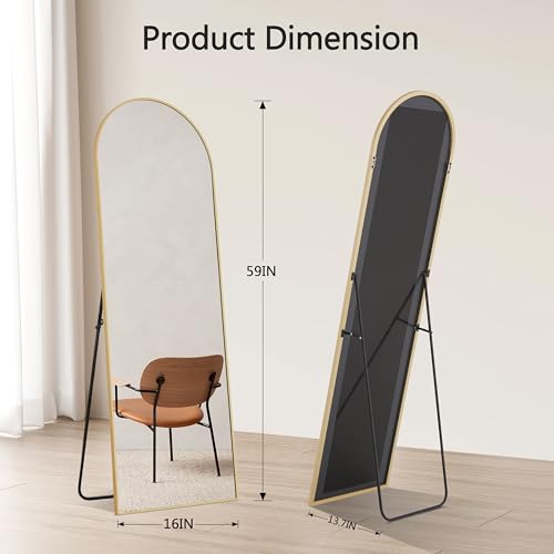 Simple Deluxe Arched Full Length Mirror
