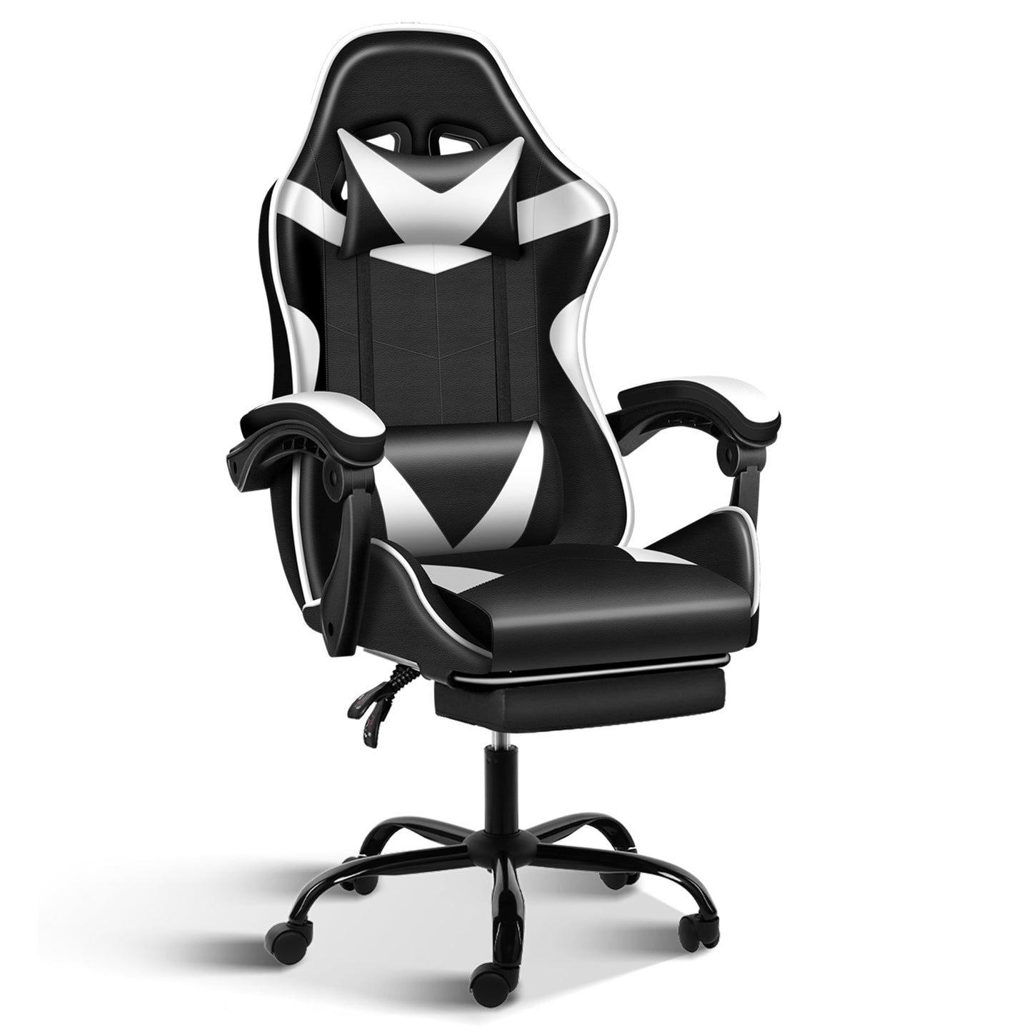 Gaming Chair, Backrest and Seat Height Adjustable Swivel Recliner Racing Office Computer Ergonomic Video Game Chair with Footrest and Lumbar Support