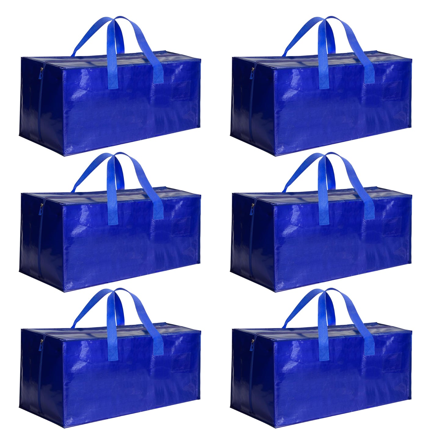 YSSOA Extra Large Moving Bags with Carrying Handles & Zippers, Moving Supplies with lids, Fold Flat, Moving and Storing