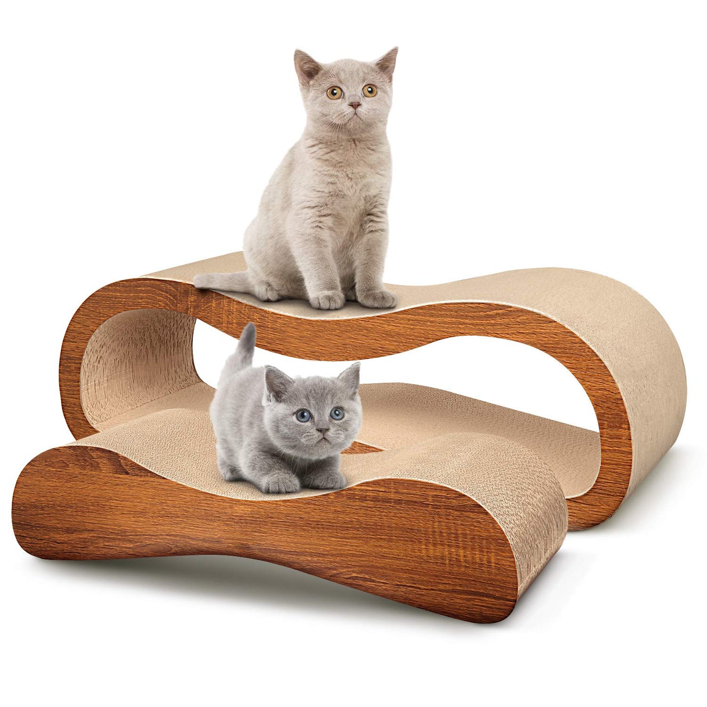FluffyDream Cat Condo Scratcher Post Cardboard, Looking Well with Delicious Pizza Shape Cat Scratching House Bed Furniture Protector