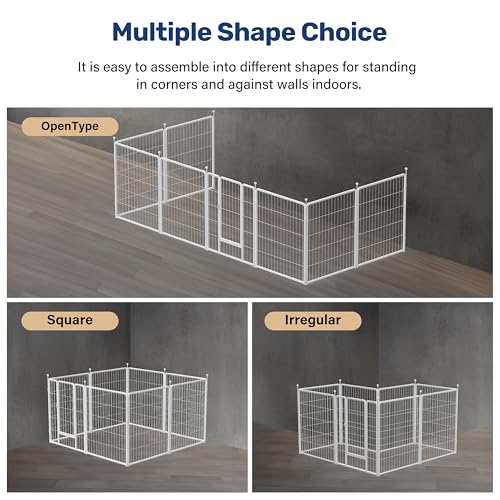 Simple Deluxe Dog Playpen, Heavy Duty Metal Pet Playpen Indoor Outdoor