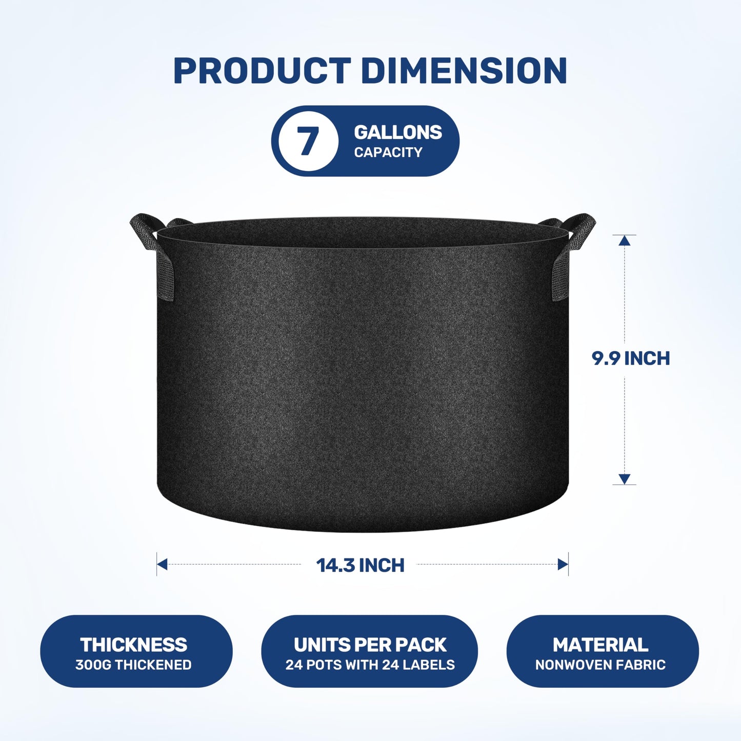 YSSOA 300G Reusable Breathable Gardening Pots