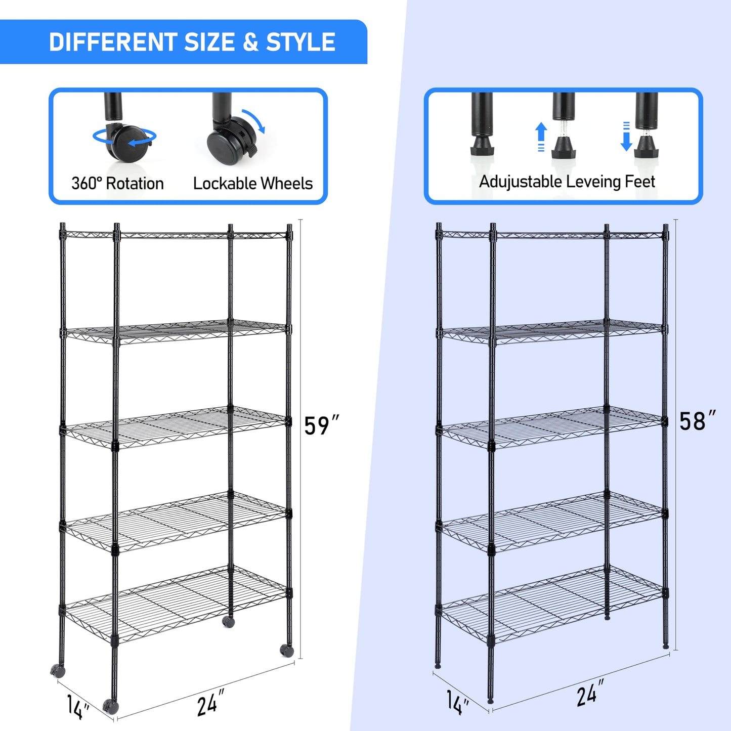 HealSmart Heavy Duty Storage Shelves