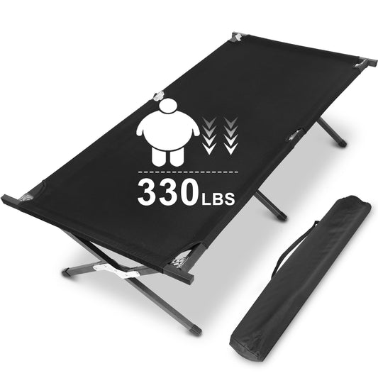 YSSOA Folding Camping Cot with Storage Bag for Adults, Portable and Lightweight Sleeping Bed for Outdoor Traveling, Hiking, Easy to Set up