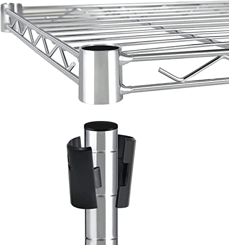 YSSOA Heavy Duty 5-Tier Shelving Unit 1250Lb Capacity, 36'' L x 14'' W x 61.02'' H, Chrome