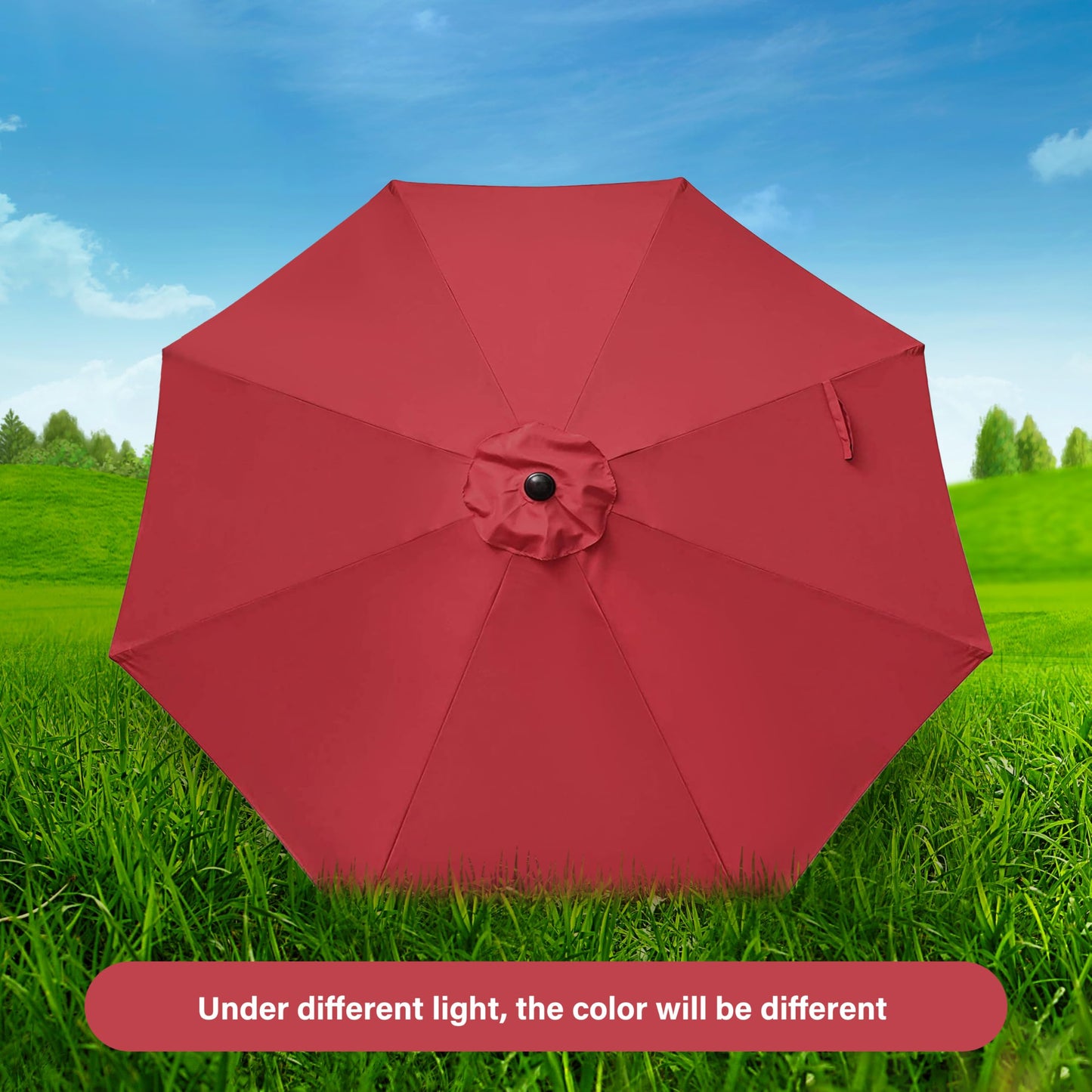 InfiniPower Outdoor Patio Umbrella Table Umbrellas with Push Button Tilt/Crank, UV Protection Waterproof for Garden Deck Backyard Pool,