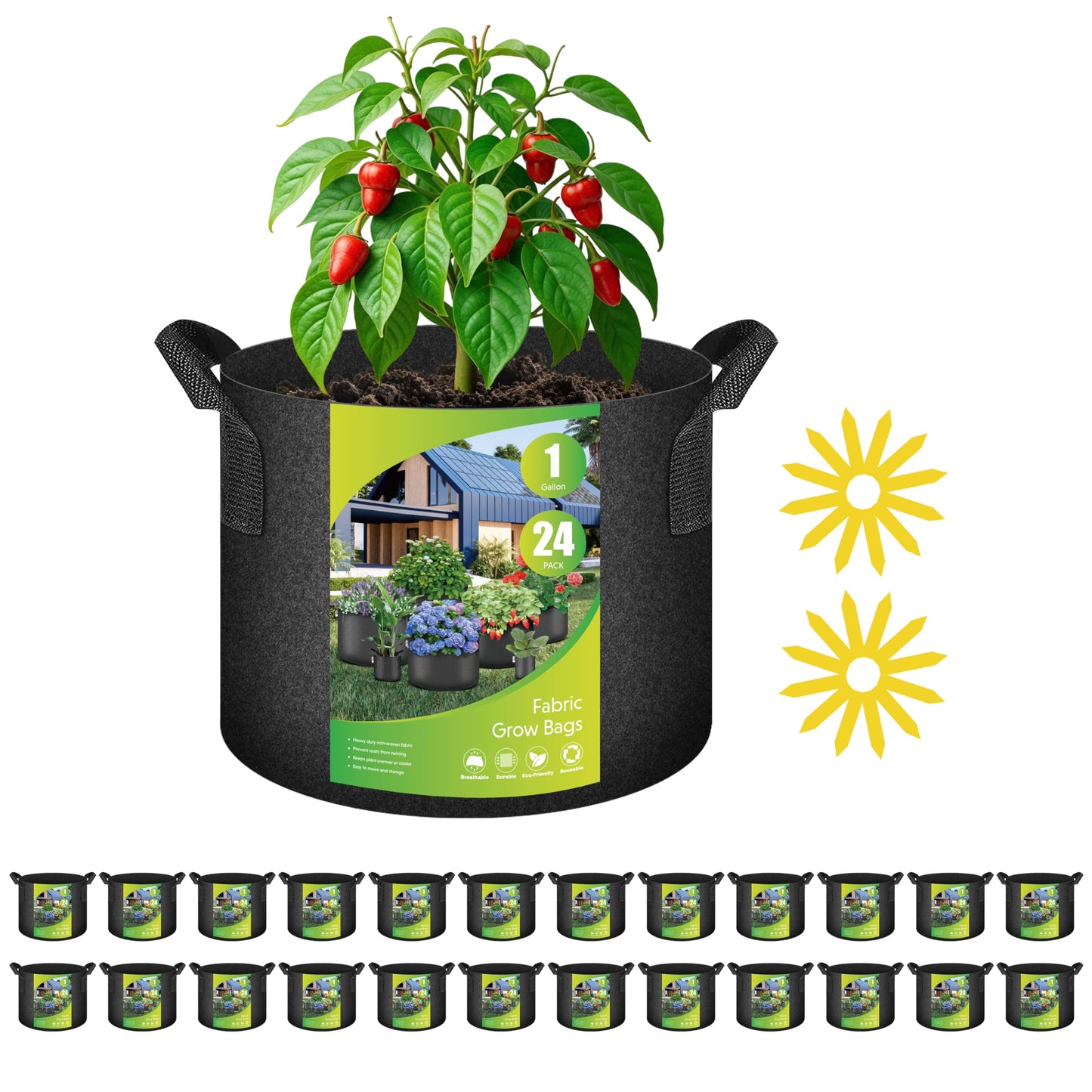 YSSOA 300G Reusable Breathable Gardening Pots
