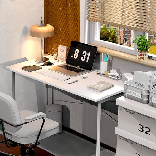 YSSOA Work Study Writing Student Kids Bedroom Wood Modern Simple Table with Headphone Hooks