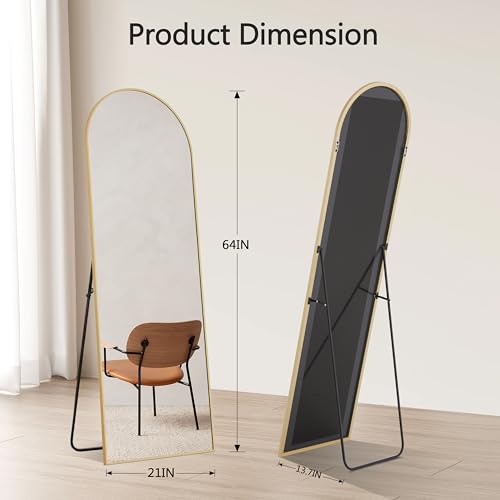 Simple Deluxe Arched Full Length Mirror