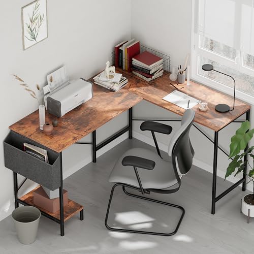 50-Inch Computer Gaming Corner L Shaped Desk, Sturdy Desk