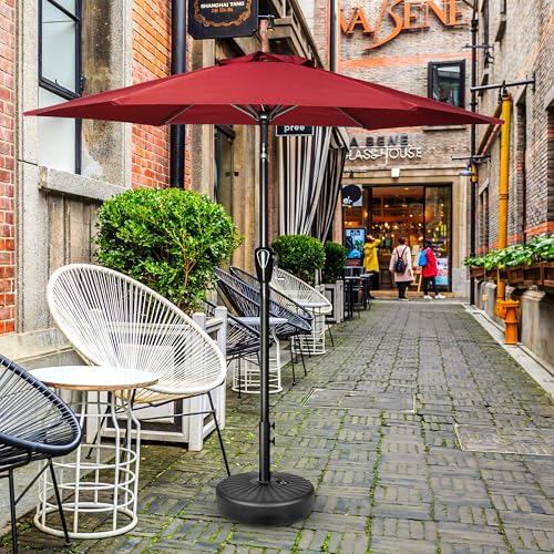 InfiniPower Outdoor Patio Umbrella Table Umbrellas with Push Button Tilt/Crank, UV Protection Waterproof for Garden Deck Backyard Pool,
