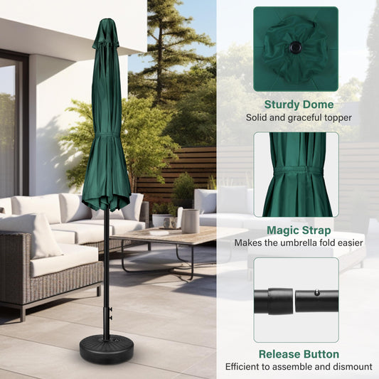 Simple Deluxe Patio Umbrella Outdoor Table Market Yard Umbrella with Push Button