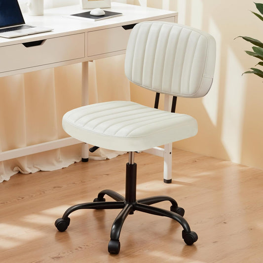 YSSOA Simple Deluxe Small Desk Chair Home Office Desk Chairs Small Vanity Chair with Wheels