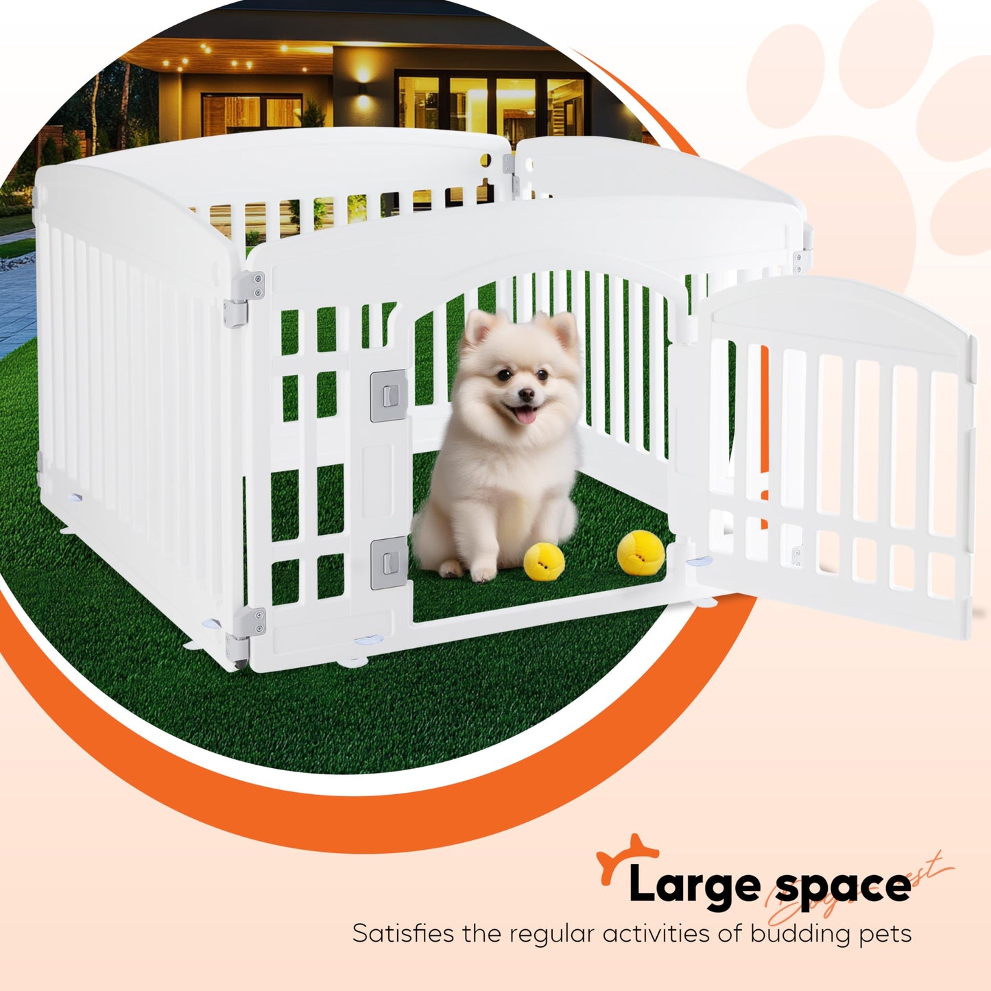 HealSmart Plastic/Metal Dog Playpen