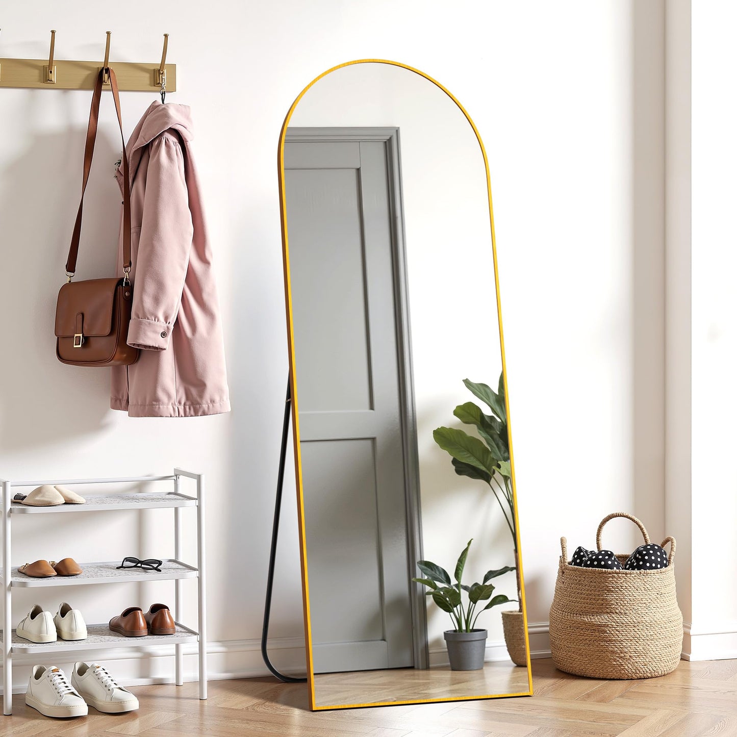 Simple Deluxe Arched Wall Mirror Full Length