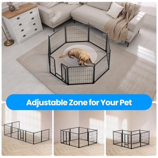 Simple Deluxe Plastic/Metal Dog Playpen
