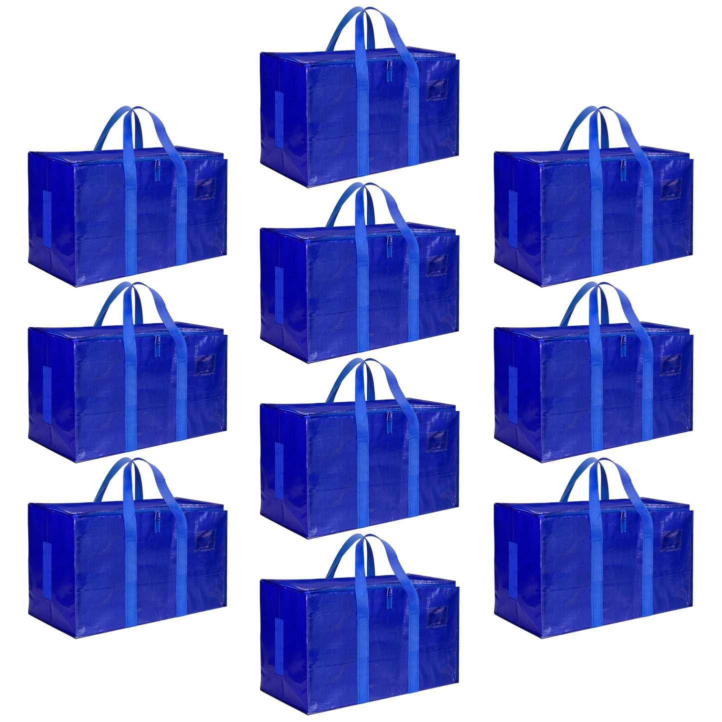 YSSOA Extra Large Moving Bags with Carrying Handles & Zippers, Moving Supplies with lids, Fold Flat, Moving and Storing