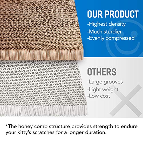FluffyDream Cat Condo Scratcher Post Cardboard, Looking Well with Delicious Pizza Shape Cat Scratching House Bed Furniture Protector