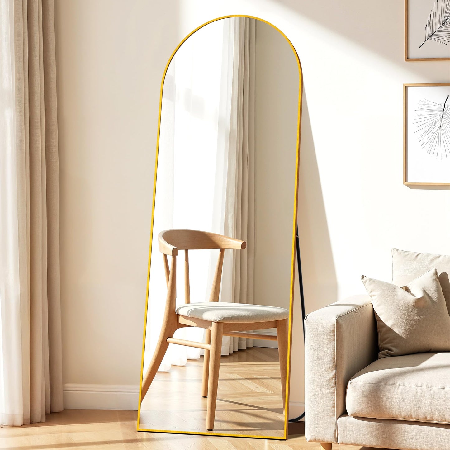 Simple Deluxe Arched Wall Mirror Full Length