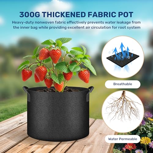 YSSOA 300G Reusable Breathable Gardening Pots